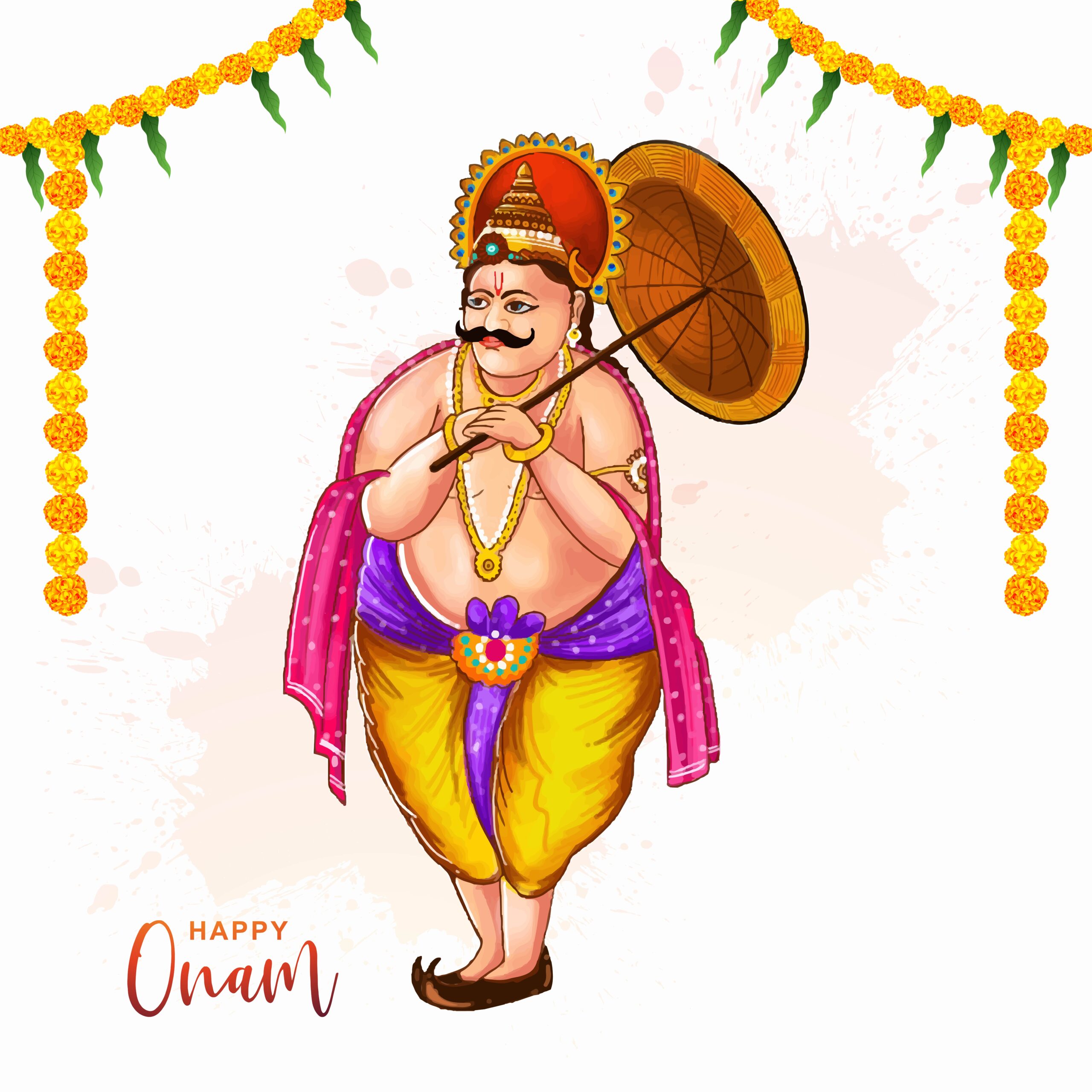 Happy onam celebration card background