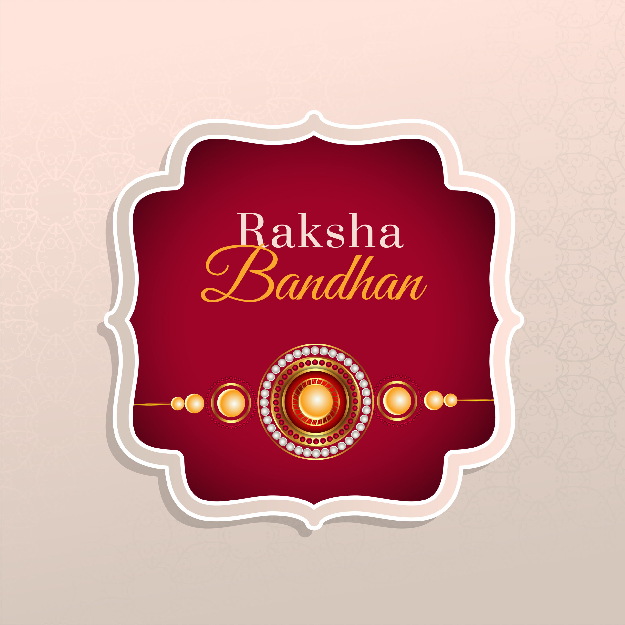 hindu raksha bandhan festival greeting card design